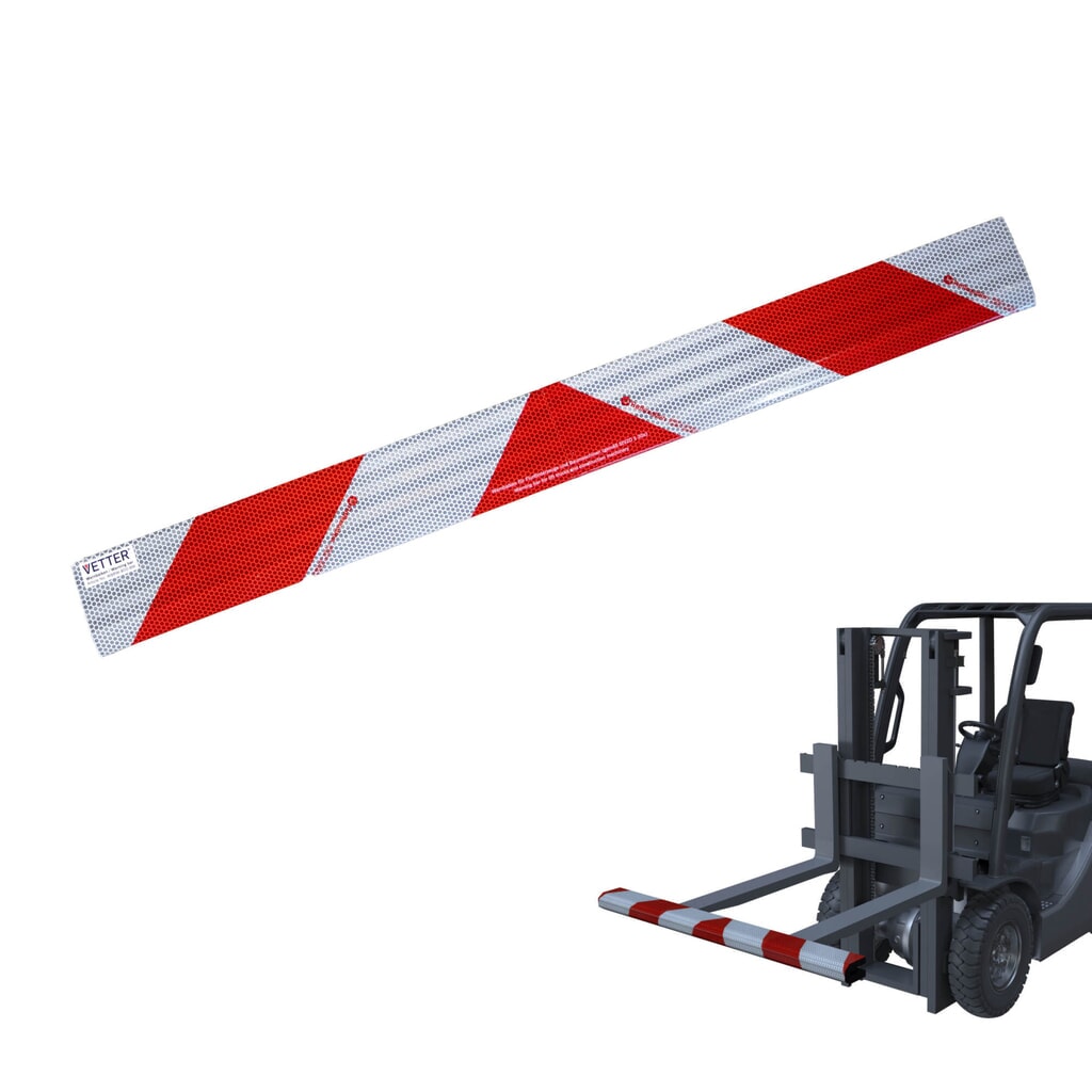 VETTER® ZEBRA Warnbalken für Gabelzinken mit Magneten, Länge 800 mm Produktabbildung: VETTER® ZEBRA Warnbalken für Gabelzinken mit Magneten, Länge 800 mm