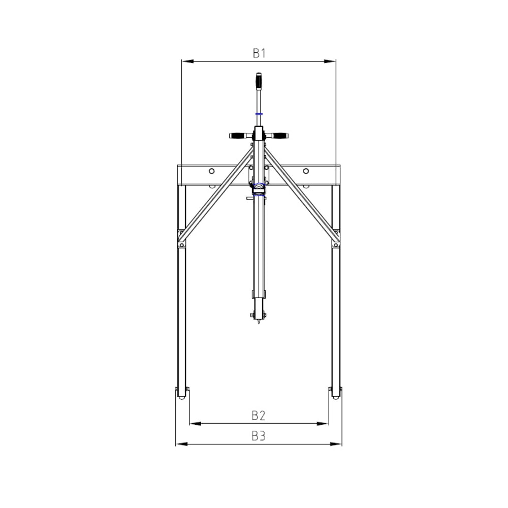 Immagine del prodotto n. 3: Gru parallela Steinbock®, pompa a due vie, portata 500 kg