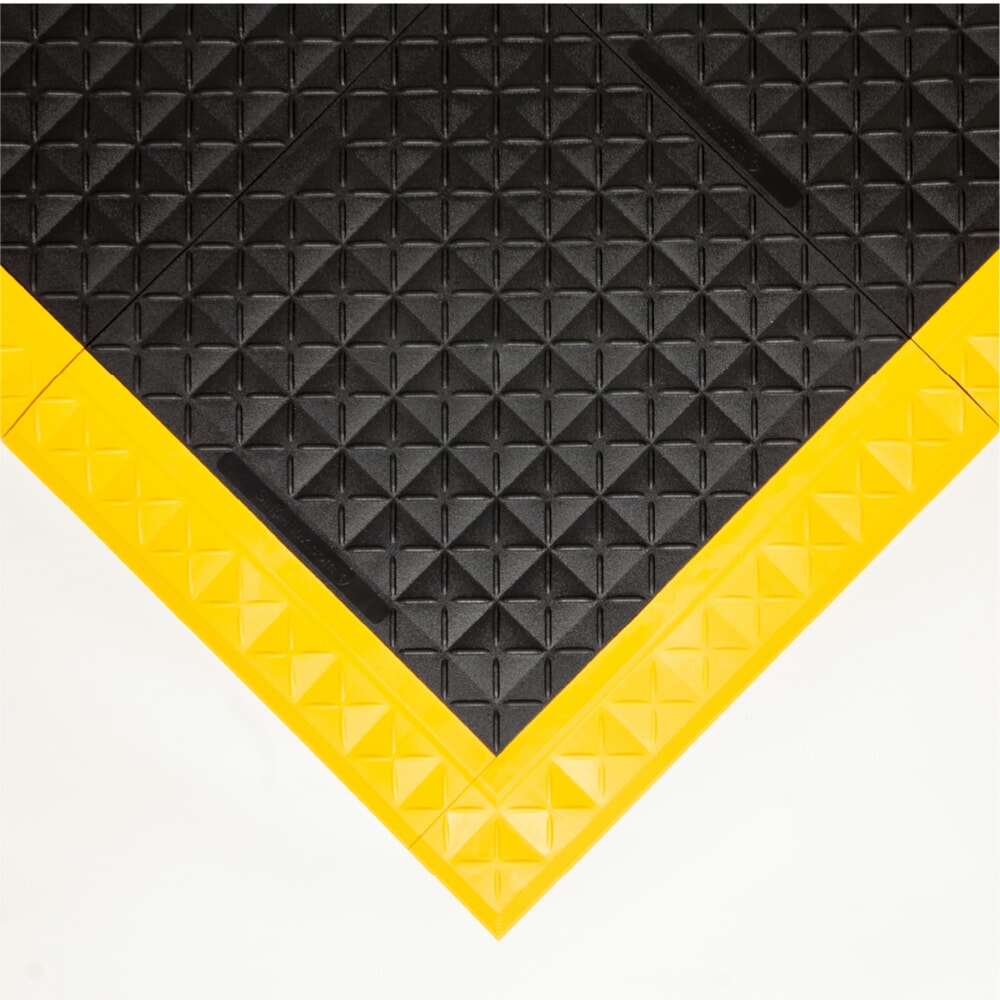 Produktabbildung Nr. 1: REBOURNE® Anti-Ermüdungsmatte H5, hochbelastbar, ESD-Ausführung, Arbeitsplatz-Set mit 4 Randleisten, BxL 1120 mm x 1120 mm