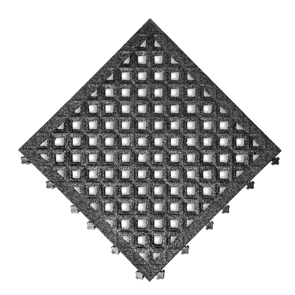 Produktabbildung Nr. 5: REBOURNE® Anti-Ermüdungsmatte H4, Antirutsch, gelochte Oberfläche, Arbeitsplatz-Set mit 4 Randleisten, BxL 1120 mm x 1120 mm