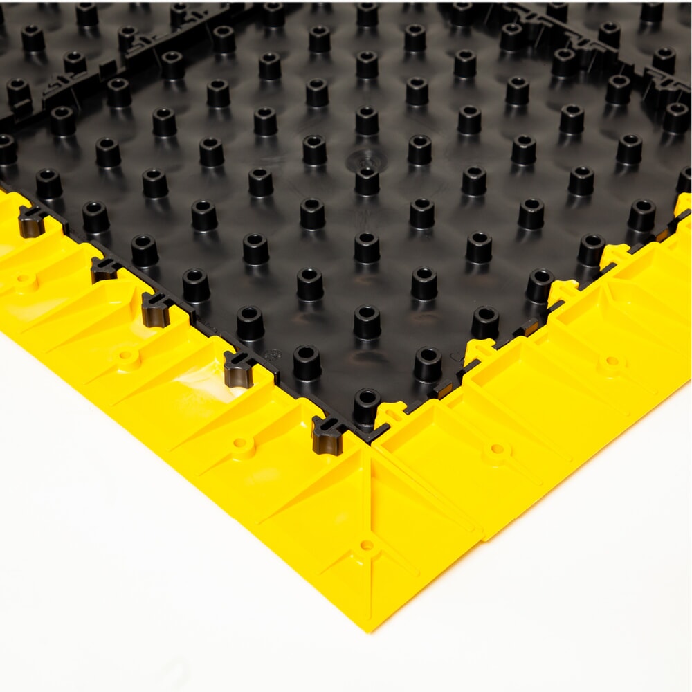 Produktabbildung Nr. 3: REBOURNE® Anti-Ermüdungsmatte H3, Antirutsch, Arbeitsplatz-Set mit 4 Randleisten, BxL 1120 mm x 1120 mm