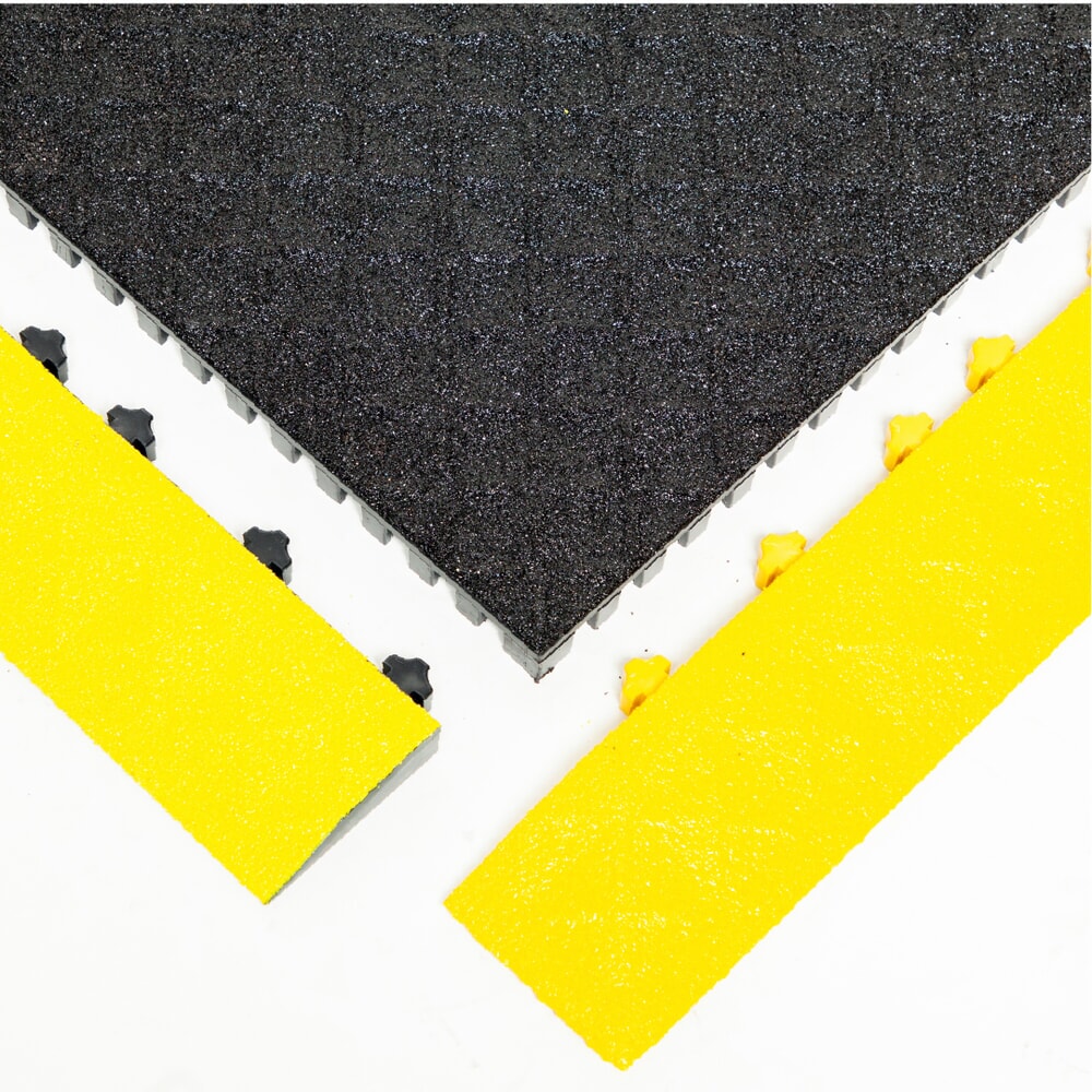 Produktabbildung Nr. 4: REBOURNE® Anti-Ermüdungsmatte H3, Antirutsch, Arbeitsplatz-Set mit 4 Randleisten, BxL 1120 mm x 1120 mm