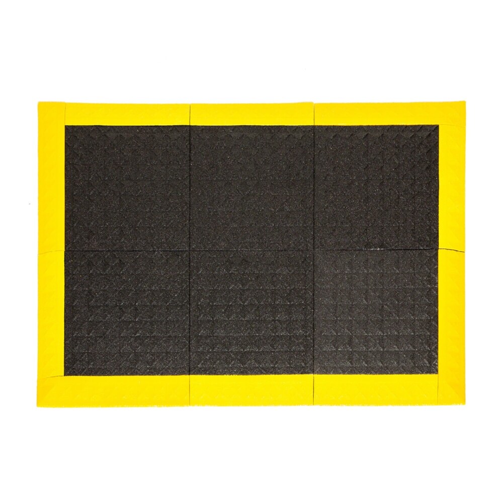 Produktabbildung Nr. 1: REBOURNE® Anti-Ermüdungsmatte H3, Antirutsch, Arbeitsplatz-Set mit 4 Randleisten, BxL 1120 mm x 1120 mm