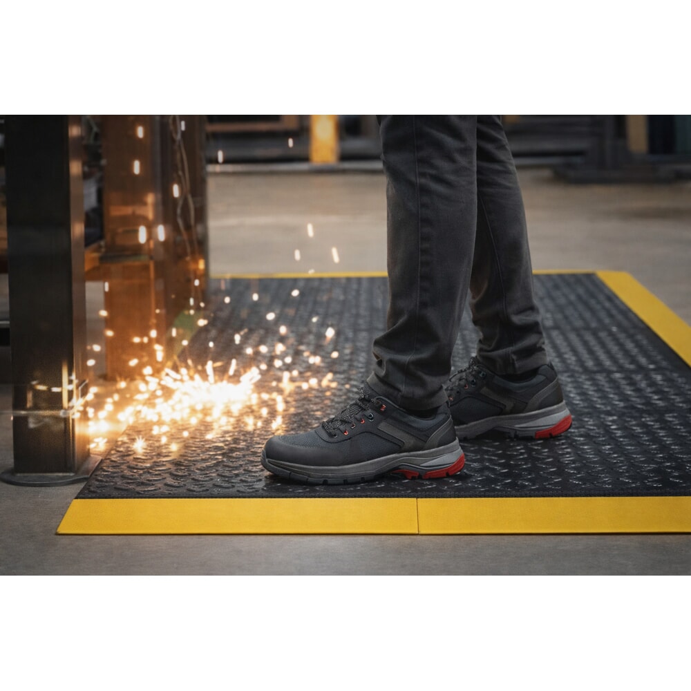 Produktabbildung Nr. 8: REBOURNE® Anti-Ermüdungsmatte H3, Antirutsch, Arbeitsplatz-Set mit 4 Randleisten, BxL 1120 mm x 1120 mm