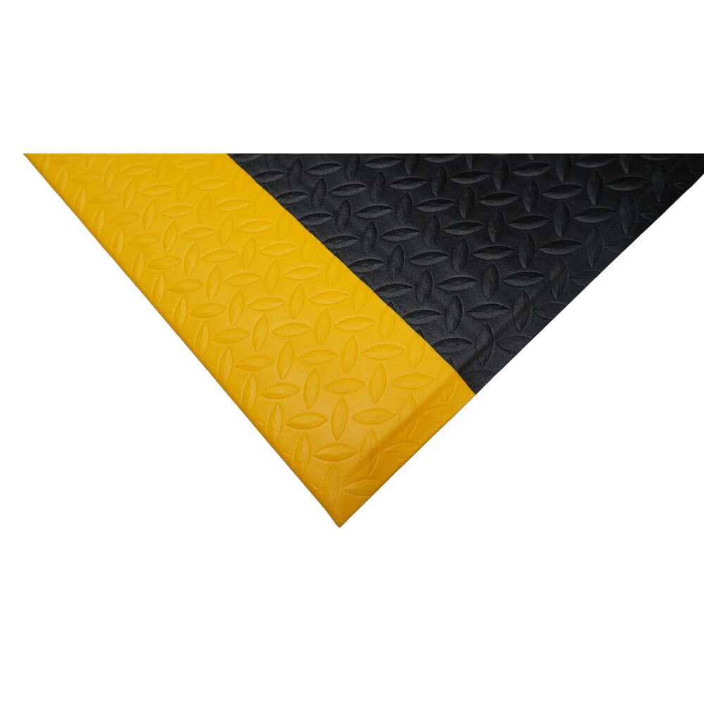 Produktabbildung Nr. 1: REBOURNE® Anti-Ermüdungsmatte W2, für Standzeit bis 8 Stunden, Raute, schwarz/gelb, BxL 600 mm x 910 mm
