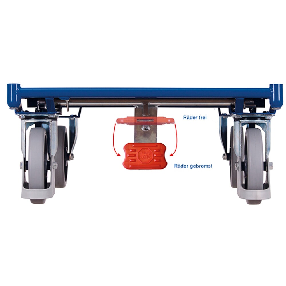 Produktabbildung Nr. 3: VARIOfit® Schiebebügel-Magazinwagen, Holzwerkstoff-Ladefläche, EasySTOP®-Bremssystem, HxBxT 975 mm x 975 mm x 500 mm, anthrazitgrau