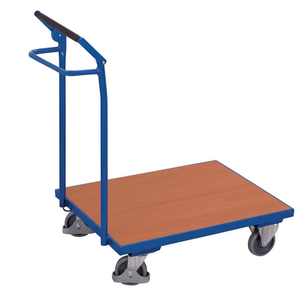 Produktabbildung: VARIOfit® Magazinwagen, Totmannbremse, HxBxT 1015 mm x 945 mm x 600 mm, enzianblau