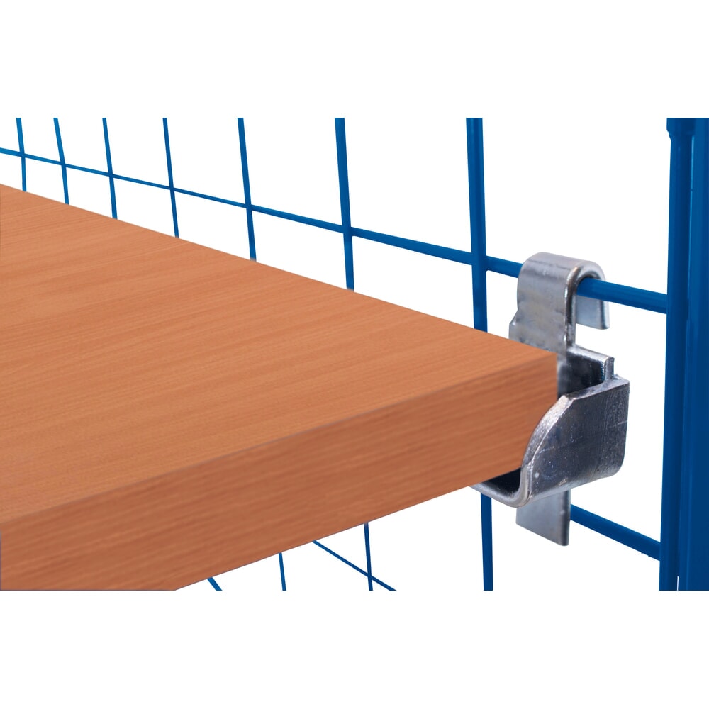 Produktabbildung Nr. 3: VARIOfit® Etagenwagen, verschweißte Stahlrohr-Konstruktion, Drahtgitterwände, 4 Etagenböden, HxBxT 1810 mm x 1115 mm x 730 mm, enzianblau