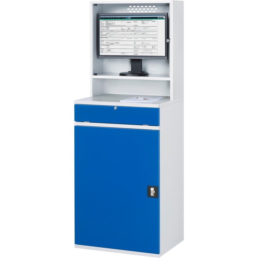Produktabbildung Nr. 1: Steinbock® Computerschrank Selection, stationär, HxBxT 1770 x 650 x 520 mm, enzianblau