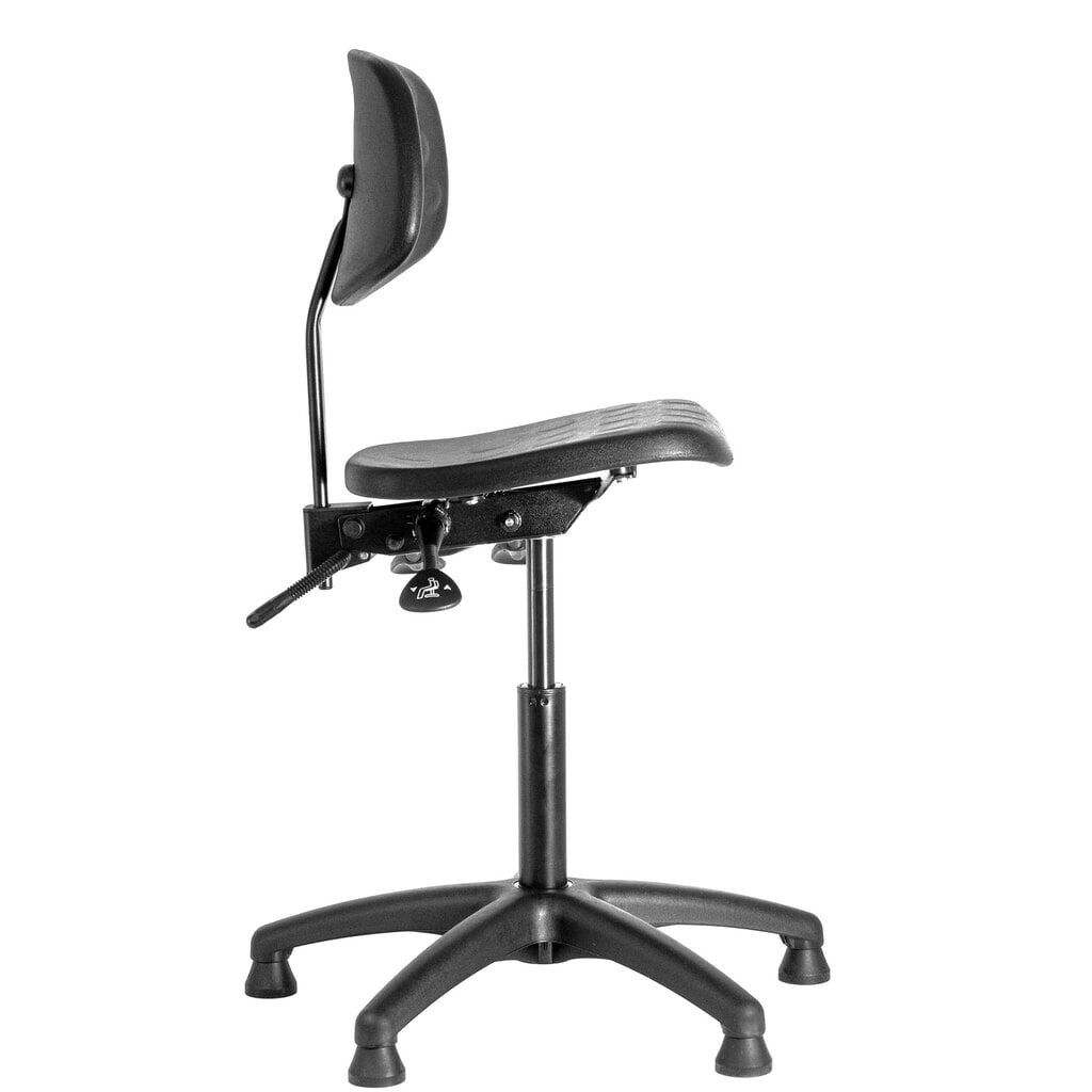 Produktabbildung Nr. 3: meychair Arbeitsdrehstuhl Workster Basic PW1, stufenlos höhenverstellbar, Kunststoffgestell, Polyurethan-Schaumsitz, Sitzhöhe 470 mm – 610 mm, Bodengleiter