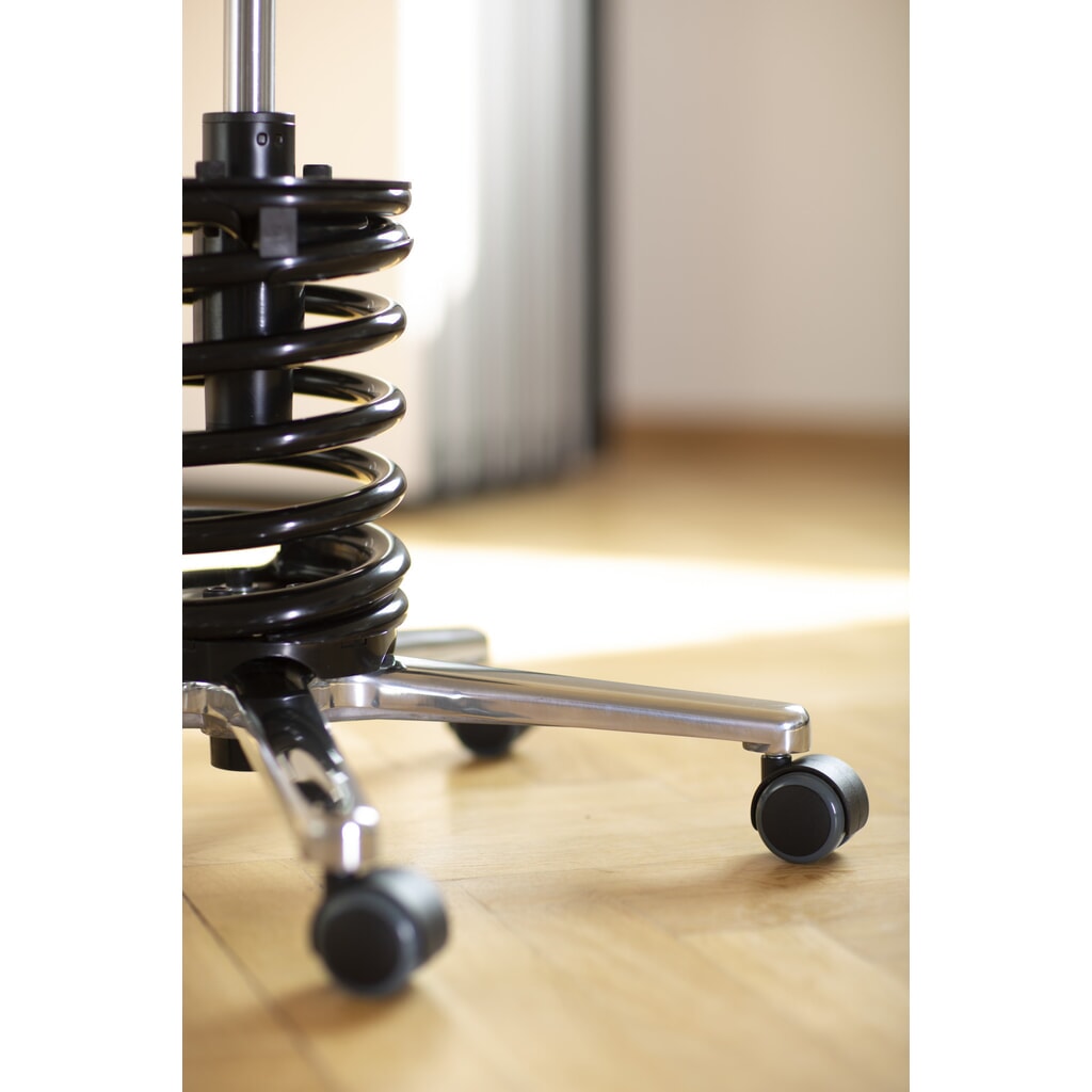 meychair Drehhocker Assistant Pro A34, stufenlos höhenverstellbar, Aluminiumgestell, Stoffsitz, Sitzhöhe 600 mm – 670 mm, Sitz-Stop-Rollen Produktabbildung Nr. 3: meychair Drehhocker Assistant Pro A34, stufenlos höhenverstellbar, Aluminiumgestell, Stoffsitz, Sitzhöhe 600 mm – 670 mm, Sitz-Stop-Rollen