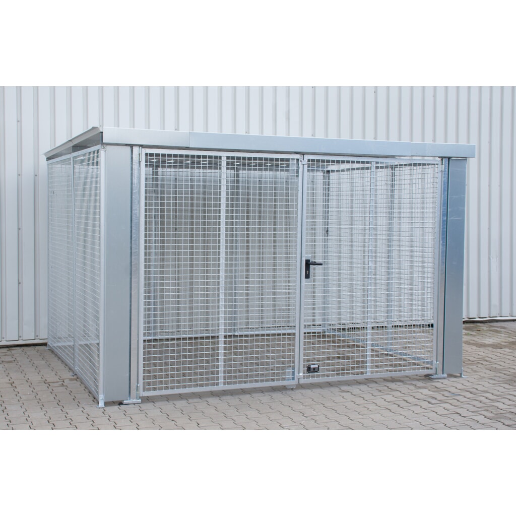 Bauer® Gasflaschencontainer GFC-M6/D-DF, feuerverzinkt Produktabbildung: Bauer® Gasflaschencontainer GFC-M6/D-DF, feuerverzinkt