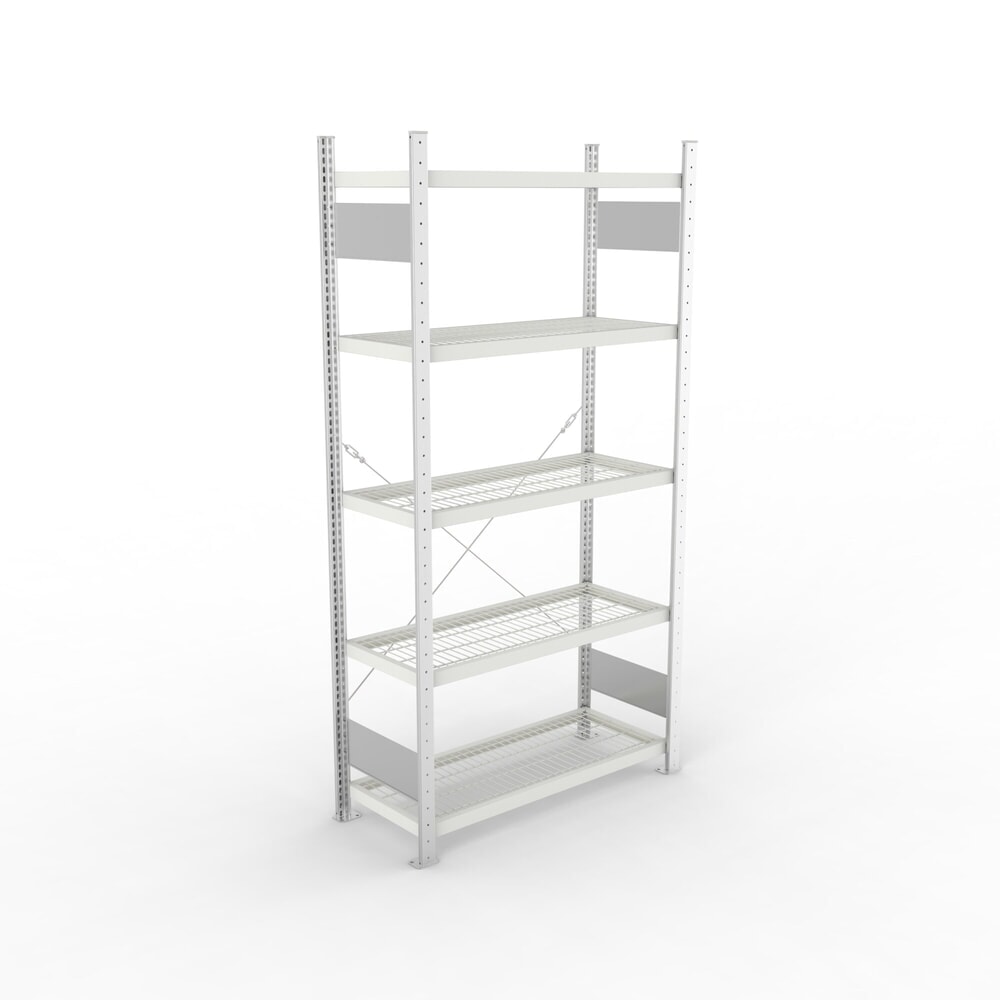 Produktabbildung Nr. 2: META Fachbodenregal CLIP S3 Grundfeld, Fachlast 150 kg, 5 Drahtgitterböden, verzinkt, HxBxT 2000 mm x 1000 mm x 400 mm