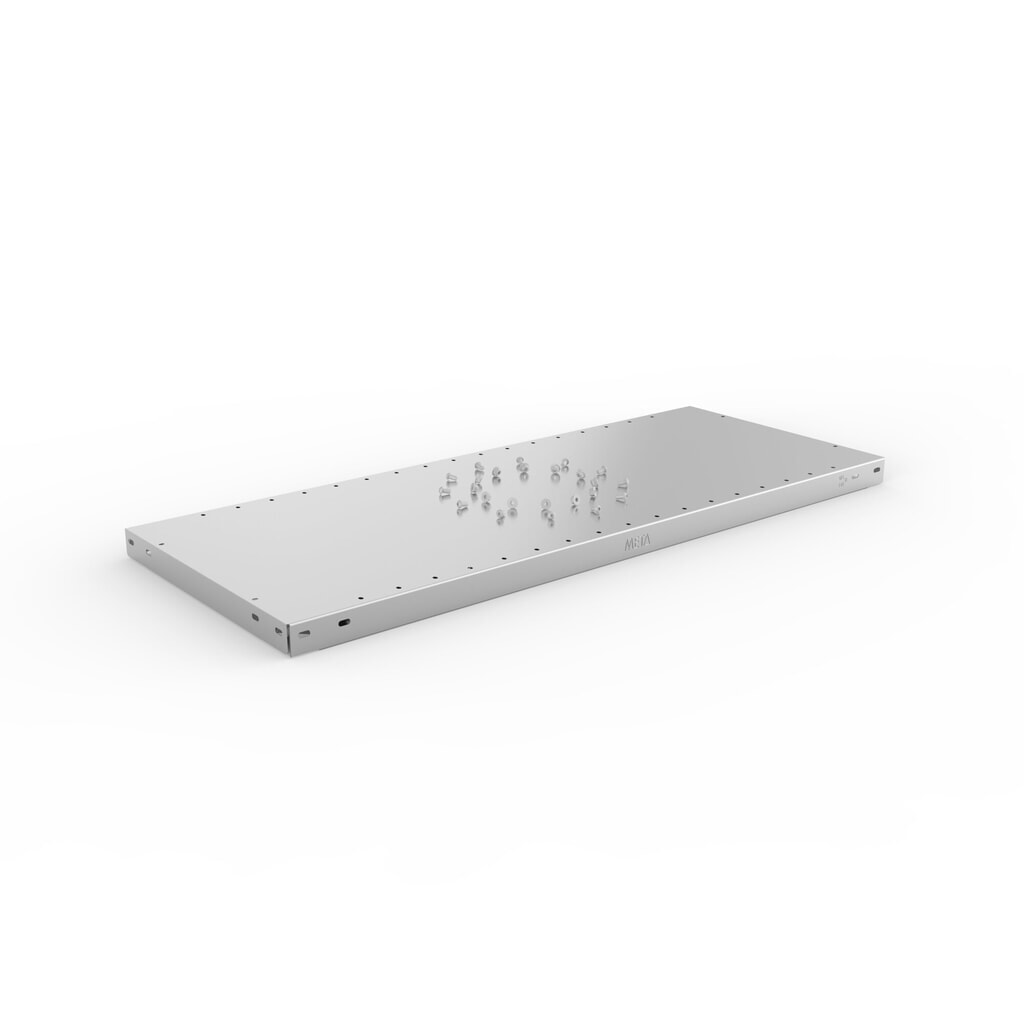 Fachboden für META Fachbodenregal FIX, 150 kg Fachlast, verzinkt, BxT 1000 mm x 400 mm Produktabbildung: Fachboden für META Fachbodenregal FIX, 150 kg Fachlast, verzinkt, BxT 1000 mm x 400 mm