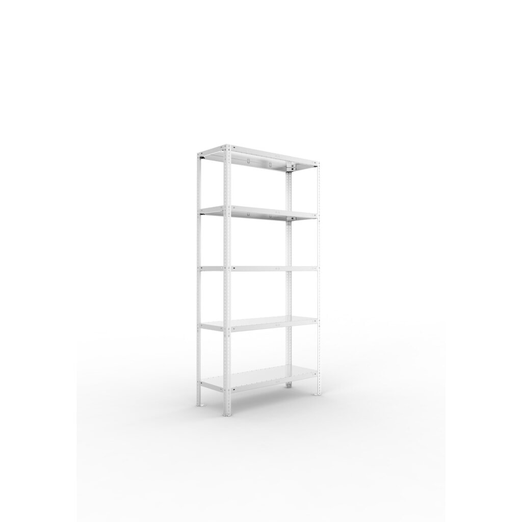 META Fachbodenregal FIX Grundfeld, Fachlast 150 kg, 5 Fachböden, verzinkt, HxBxT 2000 mm x 1000 mm x 400 mm Produktabbildung: META Fachbodenregal FIX Grundfeld, Fachlast 150 kg, 5 Fachböden, verzinkt, HxBxT 2000 mm x 1000 mm x 400 mm