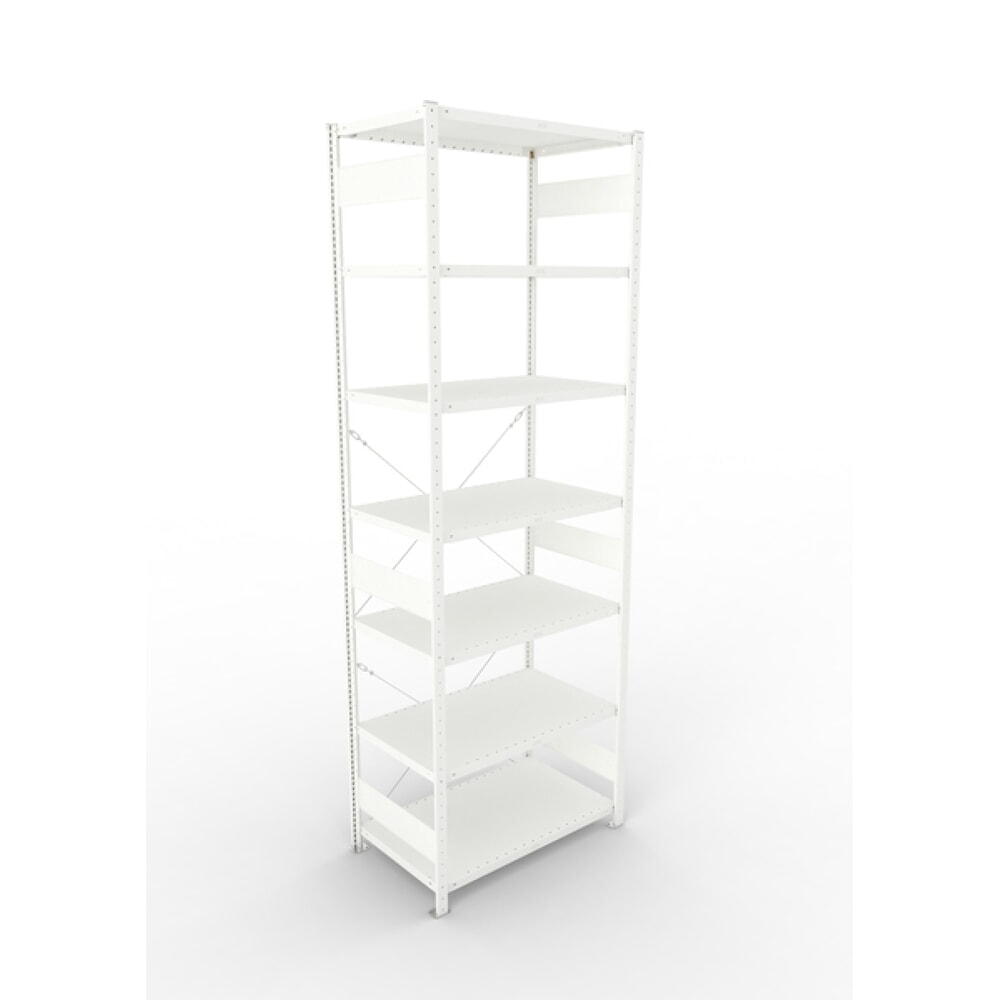 Produktabbildung: META Fachbodenregal lichtgrau, Fachlast 230 kg, HxBxT 3.000 x 1.056 x 436 mm
