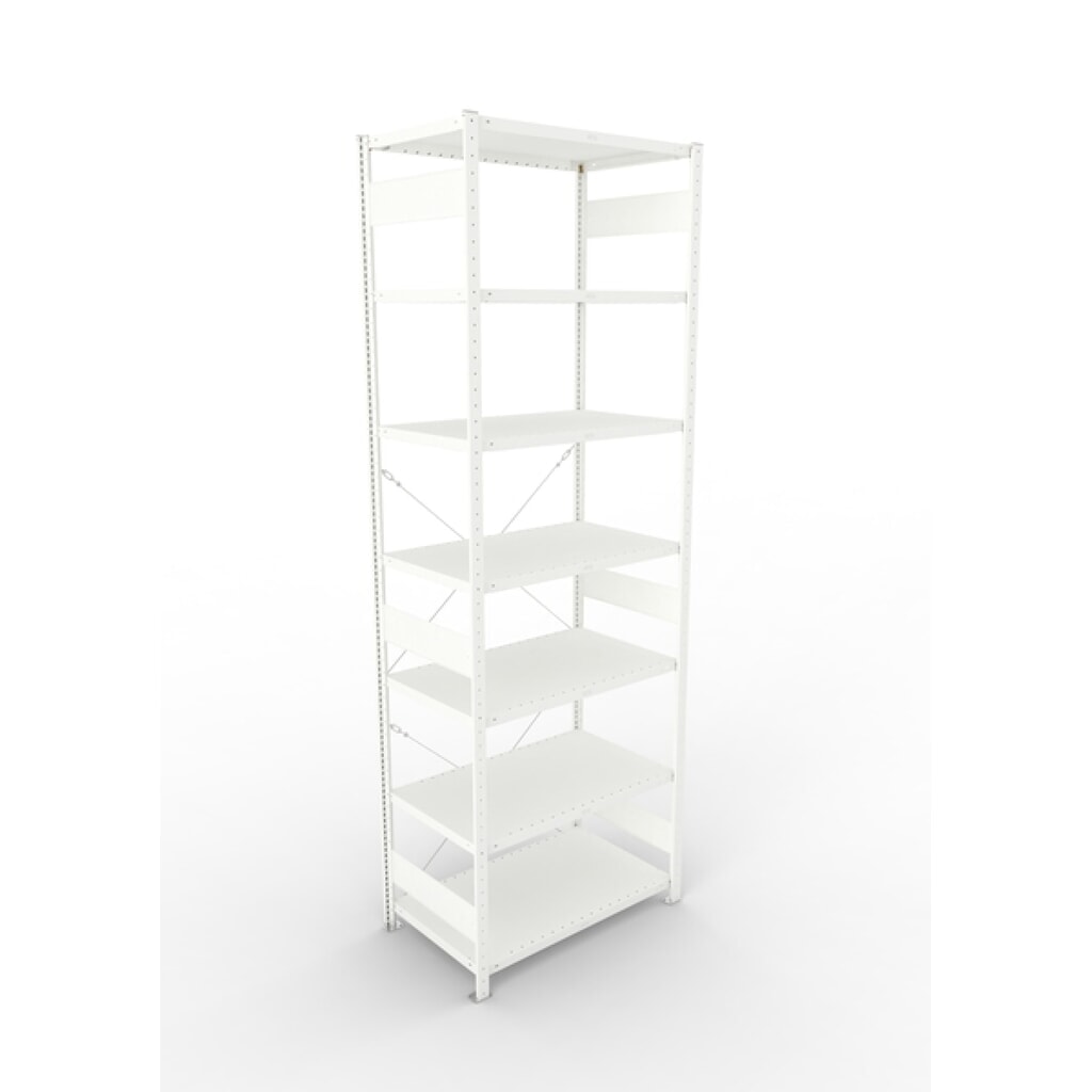 Produktabbildung: META Fachbodenregal lichtgrau, Fachlast 230 kg, HxBxT 3.000 x 1.056 x 436 mm