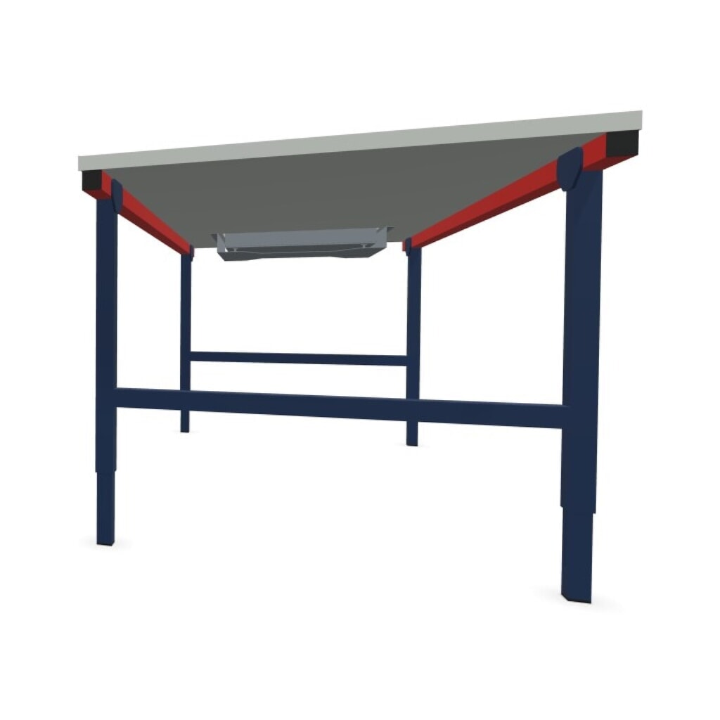Produktabbildung Nr. 5: Rocholz Manuell höhenverstellbarer Packtisch SYSTEM 2000 mit Waage bis 60 kg, nicht eichfähig, HxBxT 690-960 x 2.000 x 920 mm