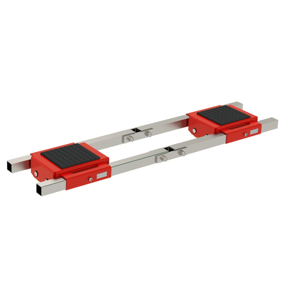 Produktabbildung: JUNG Transportfahrwerk JFB, JUWAthan®plus-Rollen, Verbindungsstange, Tragfähigkeit 16 t