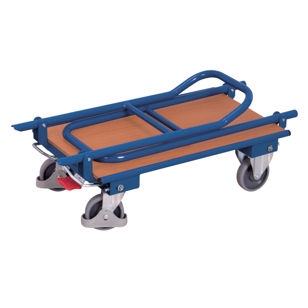 Produktabbildung Nr. 8: VARIOfit® Klappwagen, 2 Bügel, EasySTOP®-Bremssystem, HxBxT 940 mm x 850 mm x 450 mm, enzianblau