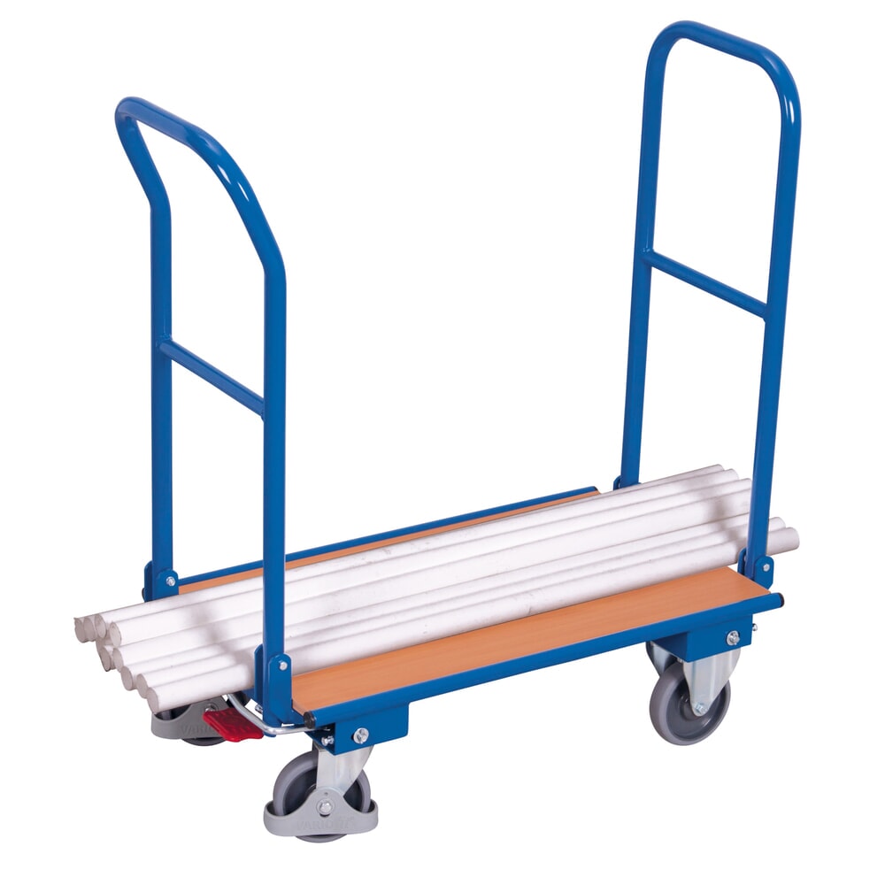 Produktabbildung Nr. 9: VARIOfit® Klappwagen, 2 Bügel, EasySTOP®-Bremssystem, HxBxT 940 mm x 850 mm x 450 mm, enzianblau