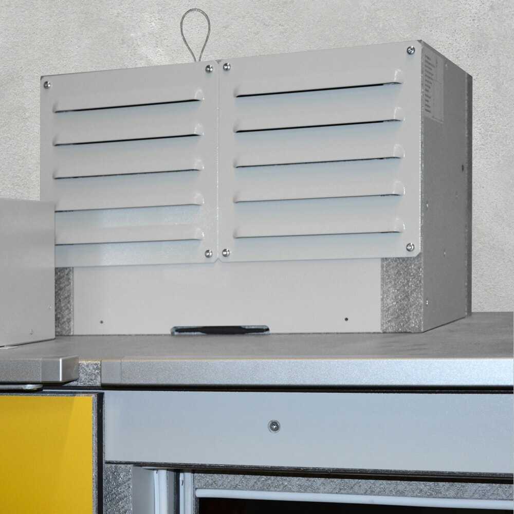 Produktabbildung Nr. 3: LaCont Akku-Sicherheitsschrank Safe Pro 90, für Lithium-Ionen Batterien, 2 x 10 Steckplätze, mit Brandunterdrückung