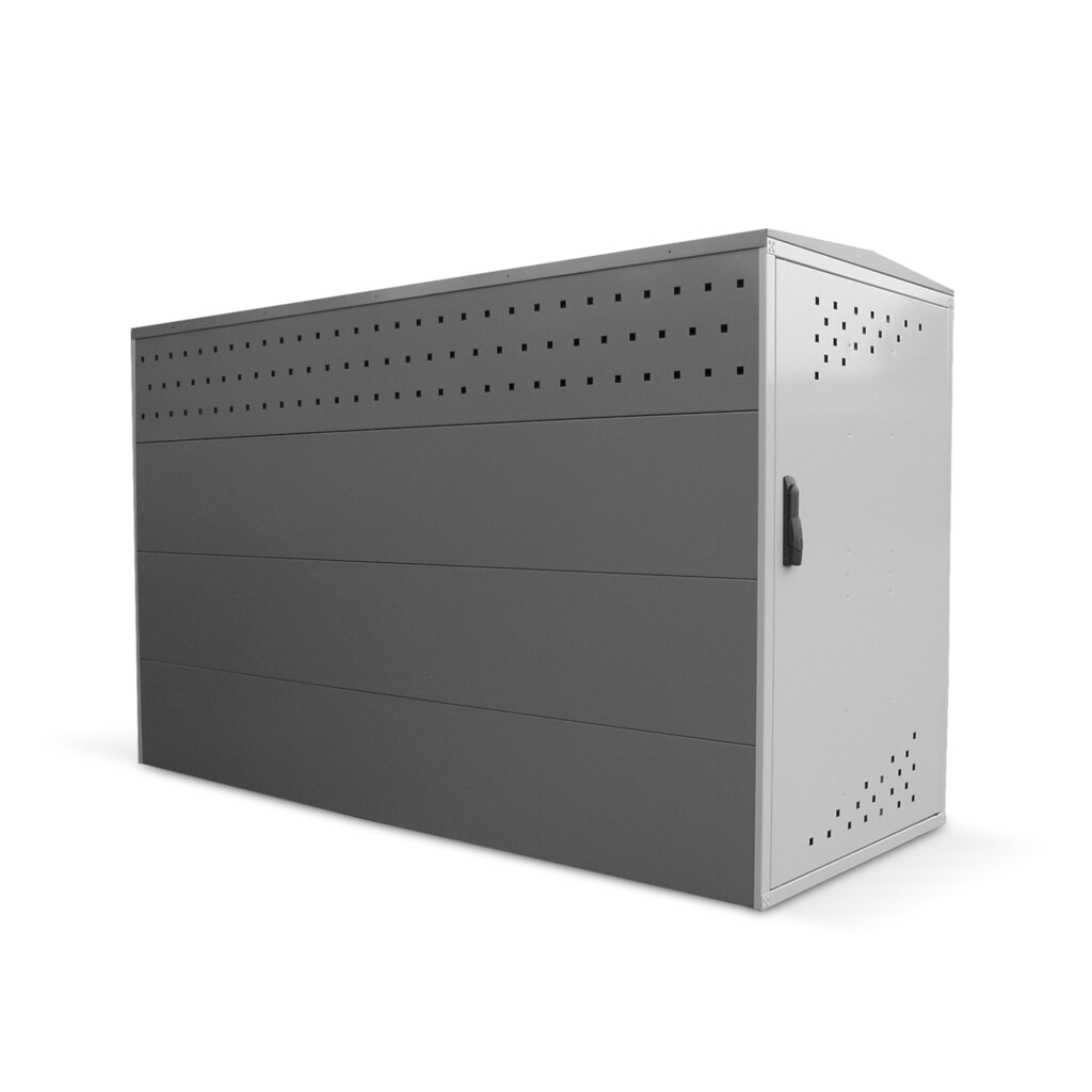 Fahrradgarage komplett, HxBxT 1.250 x 800 x 2.050 mm Produktabbildung: Fahrradgarage komplett, HxBxT 1.250 x 800 x 2.050 mm