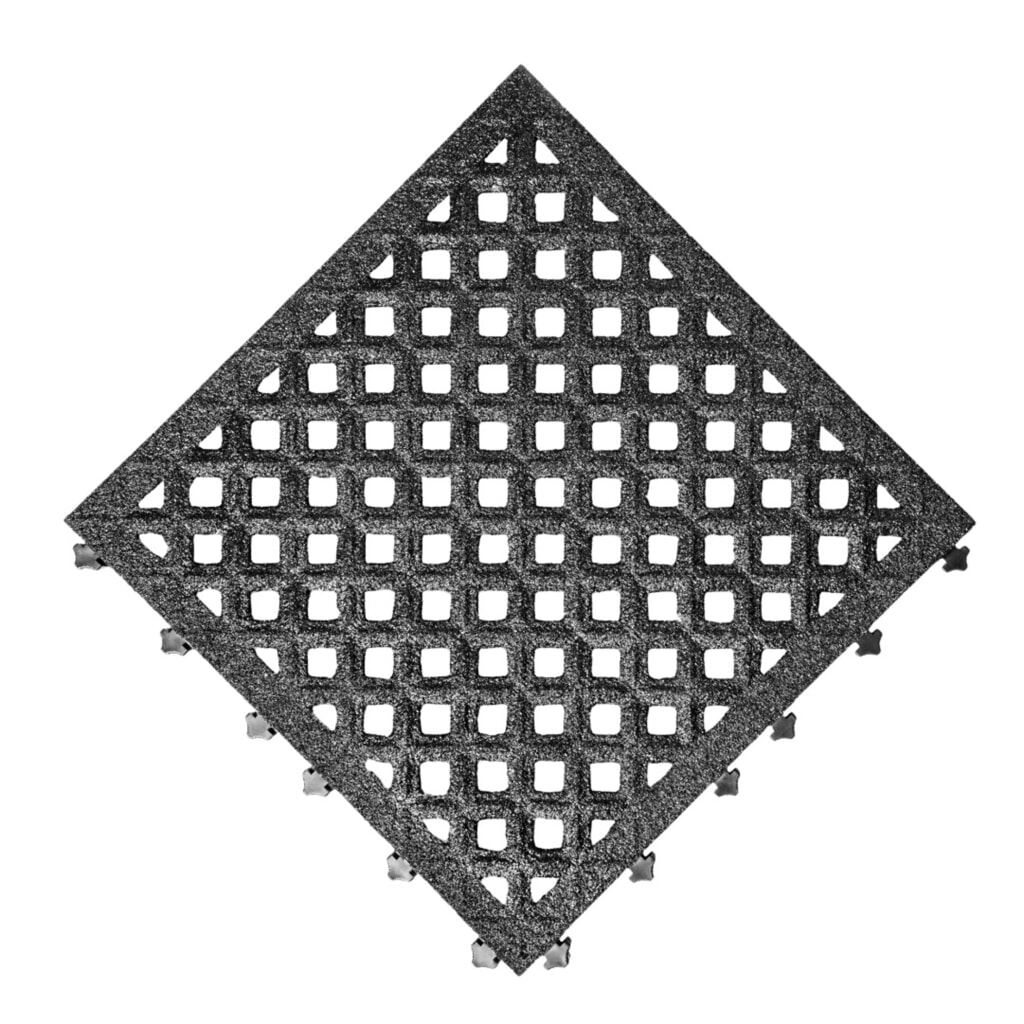 Produktabbildung Nr. 3: REBOURNE® Anti-Ermüdungsmatte H4, Antirutsch, gelochte Oberfläche, modulare Kachel, BxL 460 mm x 460 mm