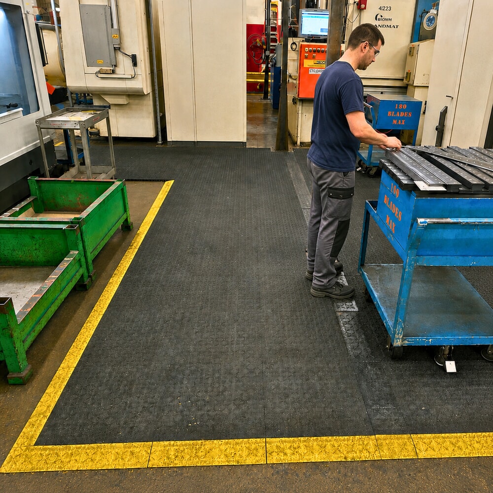 Produktabbildung: REBOURNE® Anti-Ermüdungsmatte H3, Antirutsch, modulare Kachel, BxL 460 mm x 460 mm