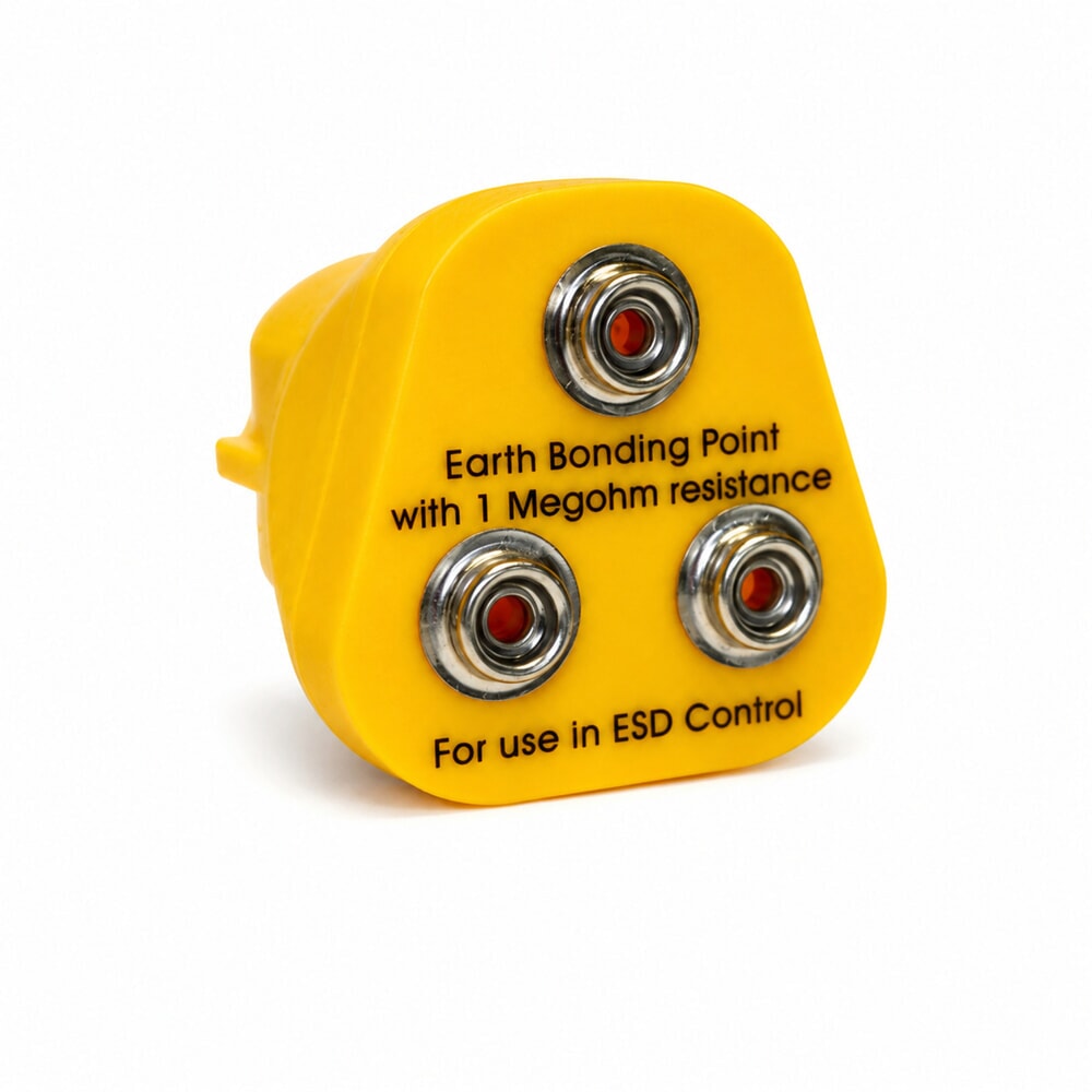 Produktabbildung: EU-Erdungsstecker für REBOURNE® ESD-Tischauflagen