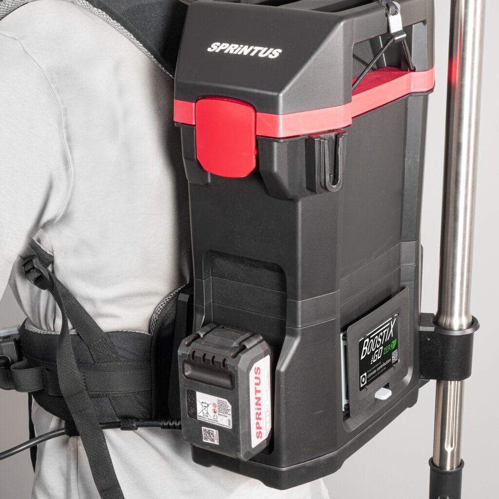 SPRiNTUS Rucksack-Bürostaubsauger BoostiX iGO ZERO, Akkubetrieb, ohne Akkus, ohne Ladegerät Produktabbildung Nr. 13: SPRiNTUS Rucksack-Bürostaubsauger BoostiX iGO ZERO, Akkubetrieb, ohne Akkus, ohne Ladegerät