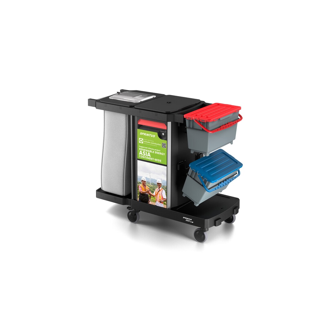 SPRiNTUS Reinigungswagen VARIX ZERO Compact ODP, 3 x 7-l-Eimer, 2 x 15-l-Eimer, 1 x Regalboden, 1 x 10-l-Schublade Produktabbildung Nr. 12: SPRiNTUS Reinigungswagen VARIX ZERO Compact ODP, 3 x 7-l-Eimer, 2 x 15-l-Eimer, 1 x Regalboden, 1 x 10-l-Schublade
