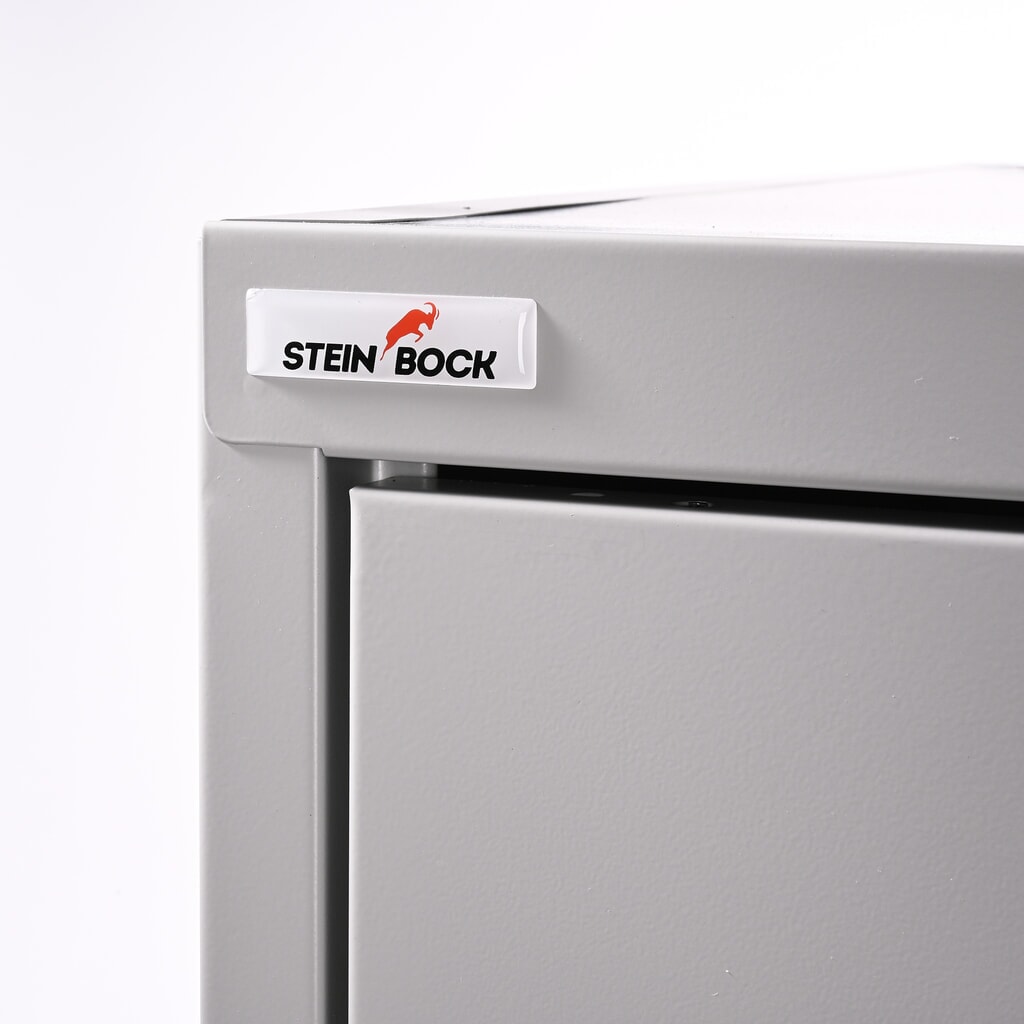 Produktabbildung Nr. 7: Steinbock® Doppelspind, 1 Abteil, Drehriegelverschluss, HxBxT 1800 x 600 x 500 mm, lichtgrau/lichtgrau