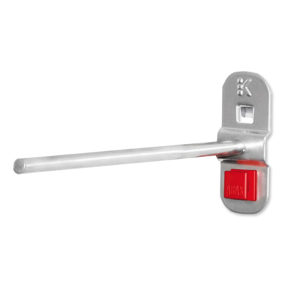 Produktabbildung: Kappes ABAX Werkzeughalter für Lochplatten, gerader Dorn, alufarben, Tiefe 150 mm