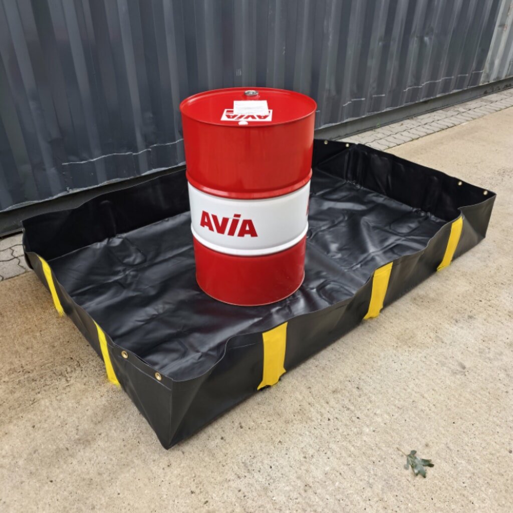 Steinbock® Faltbare Auffangwanne Ultra aus PVC, HxBxT 305 x 1.200 x 1.800 mm, Auffangvolumen 662 l Produktabbildung: Steinbock® Faltbare Auffangwanne Ultra aus PVC, HxBxT 305 x 1.200 x 1.800 mm, Auffangvolumen 662 l