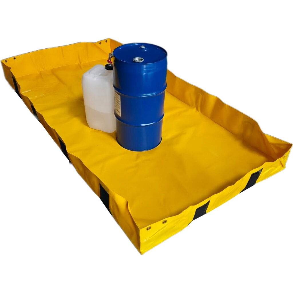 Steinbock® Faltbare Auffangwanne Light aus PVC, HxBxT 203 x 1.200 x 2.400 mm, Auffangvolumen 602 l Produktabbildung: Steinbock® Faltbare Auffangwanne Light aus PVC, HxBxT 203 x 1.200 x 2.400 mm, Auffangvolumen 602 l