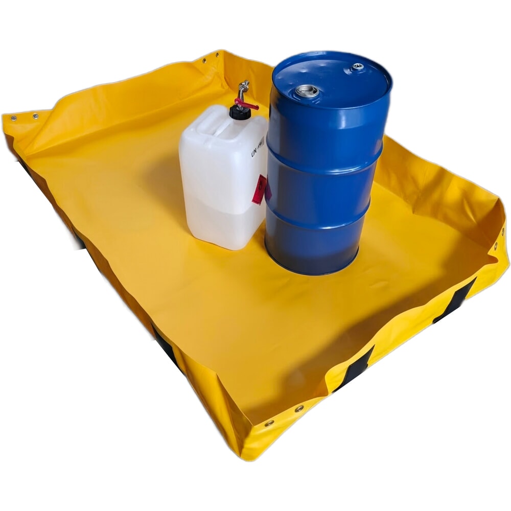 Produktabbildung: Steinbock® Faltbare Auffangwanne Light aus PVC, HxBxT 203 x 1.200 x 1.800 mm, Auffangvolumen 451 l