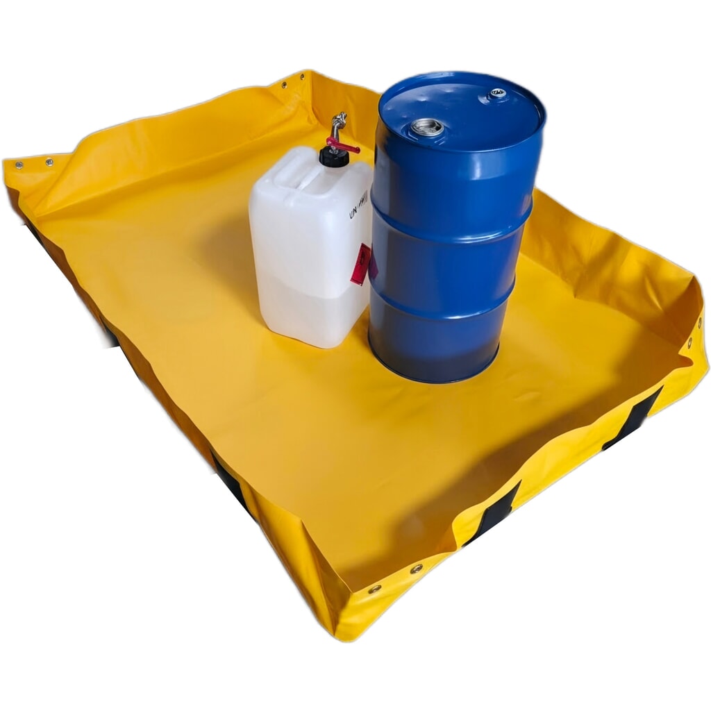 Produktabbildung: Steinbock® Faltbare Auffangwanne Light aus PVC, HxBxT 203 x 1.200 x 1.800 mm, Auffangvolumen 451 l