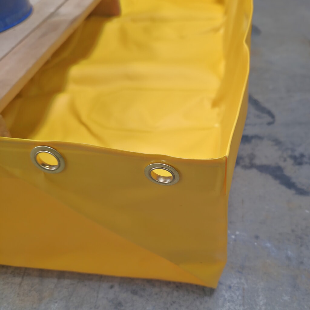 Steinbock® Faltbare Auffangwanne Light aus PVC, HxBxT 203 x 1.200 x 1.800 mm, Auffangvolumen 451 l Produktabbildung Nr. 4: Steinbock® Faltbare Auffangwanne Light aus PVC, HxBxT 203 x 1.200 x 1.800 mm, Auffangvolumen 451 l