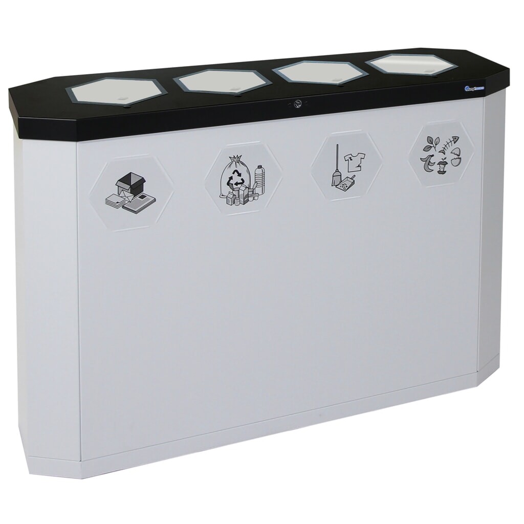 stumpf® Abfallbehälter, Sixco 4 swing, lichtgrau Produktabbildung Nr. 6: stumpf® Abfallbehälter, Sixco 4 swing, lichtgrau