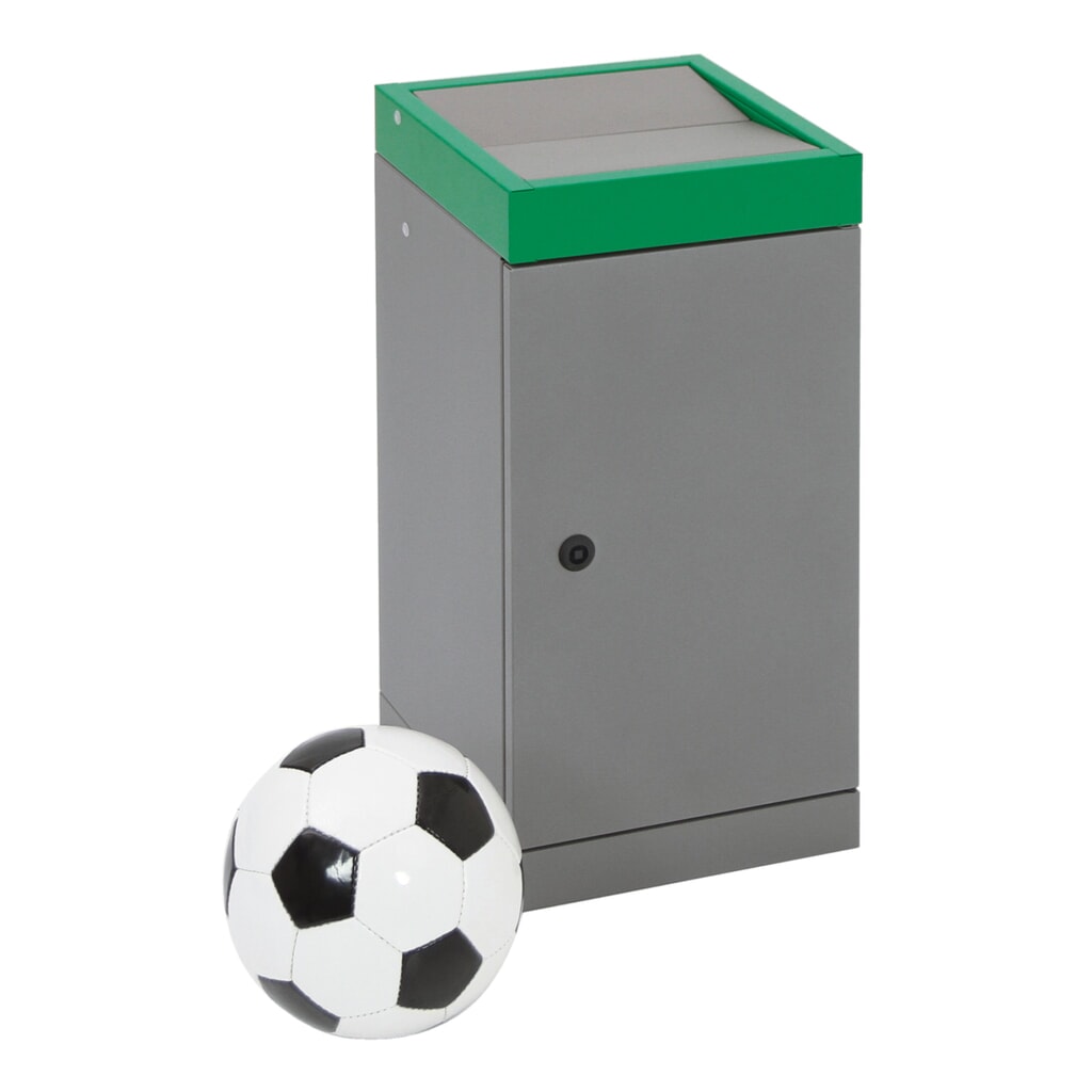 stumpf® Wertstoffsammler, 1x 30 Liter, Deckel grün Produktabbildung Nr. 5: stumpf® Wertstoffsammler, 1x 30 Liter, Deckel grün