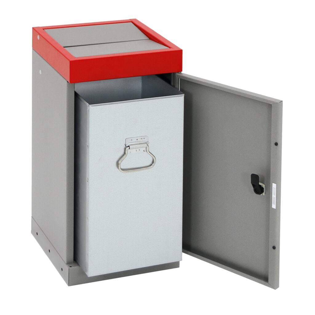 stumpf® Wertstoffsammler, 1x 30 Liter, Deckel rot Produktabbildung Nr. 4: stumpf® Wertstoffsammler, 1x 30 Liter, Deckel rot
