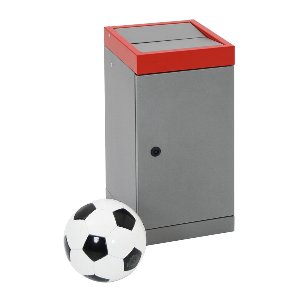 stumpf® Wertstoffsammler, 1x 30 Liter, Deckel rot Produktabbildung Nr. 5: stumpf® Wertstoffsammler, 1x 30 Liter, Deckel rot