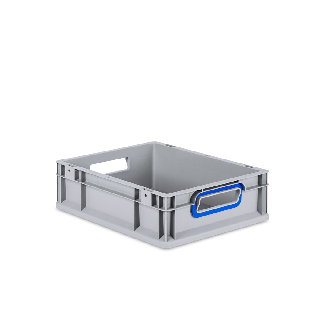 Produktabbildung: Allit Eurobox, mit blauen Grifföffnungen, HxBxT 120 x 400 x 300 mm, 11 Liter