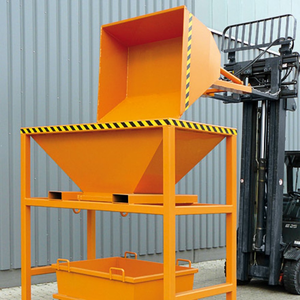 Produktabbildung Nr. 2: Eichinger® Übergabe-Silo mit Einfahrtaschen, Standgestell, RAL 7016 anthrazitgrau