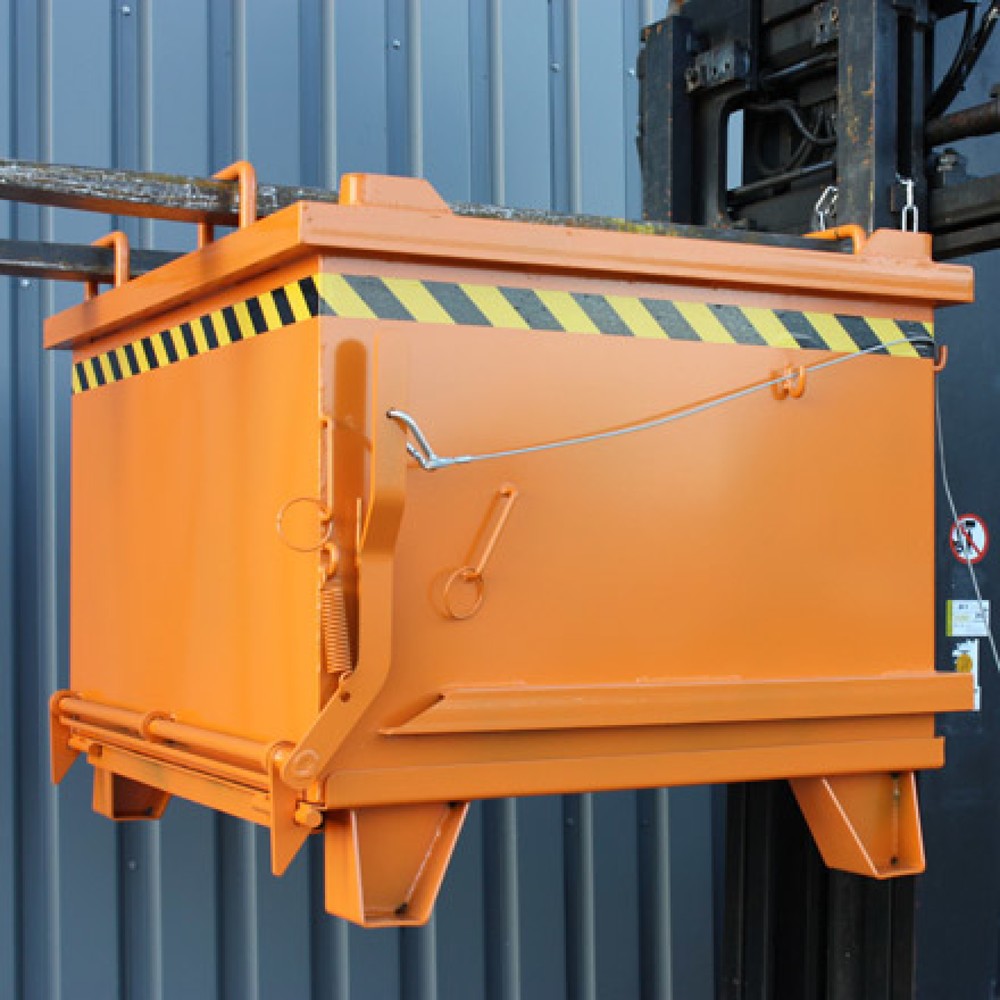 Produktabbildung Nr. 5: Eichinger® Klappbodenbehälter mit Zugseil, Volumen 1 m³, enzianblau