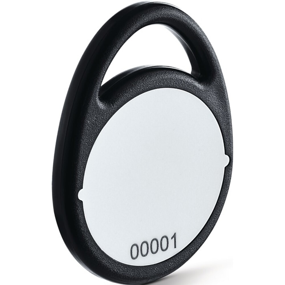 Produktabbildung: GEZE Zutrittskontrollsystem Schlüsselanhänger MIFARE DESFire EV2, RFID-Transponder-Schlüsselanhänger, schwarz