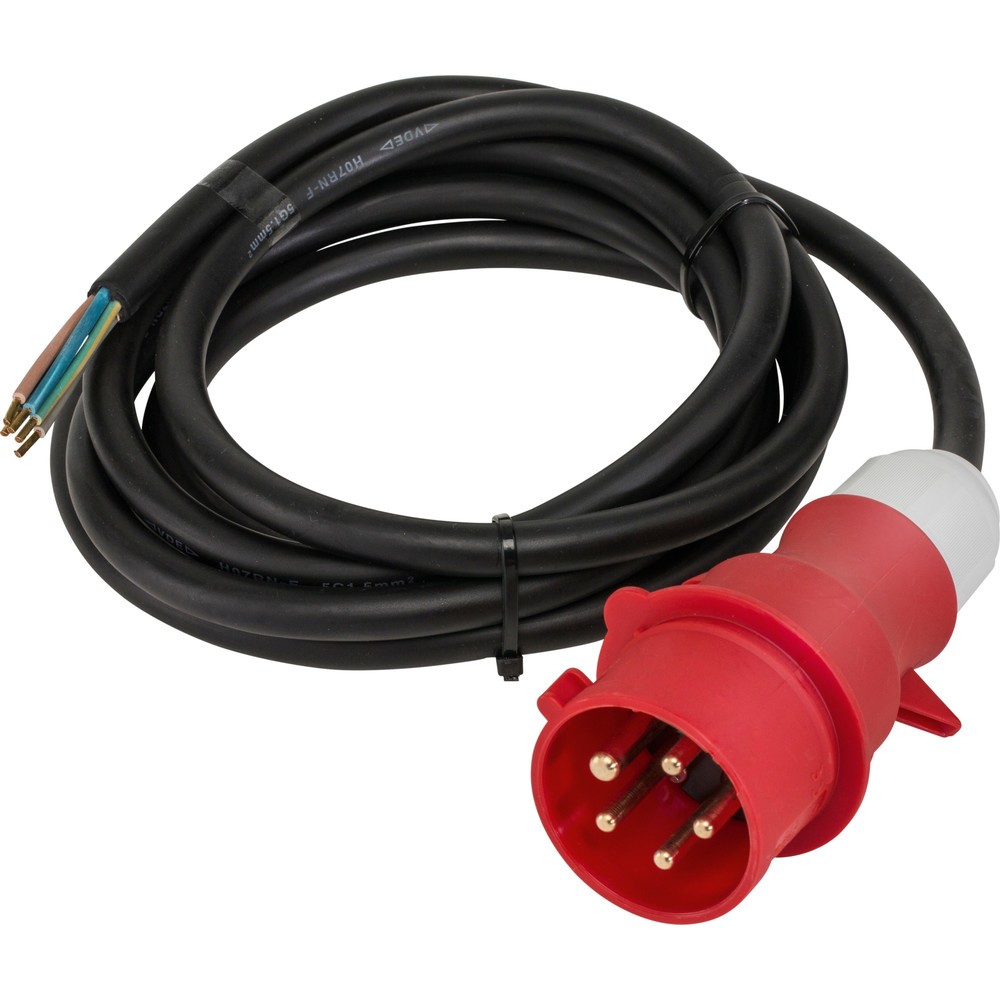 Produktabbildung: CEE-Anschlussleitung 3m, H07RN-F 5G1,5, CEE-Stecker 16A/400V