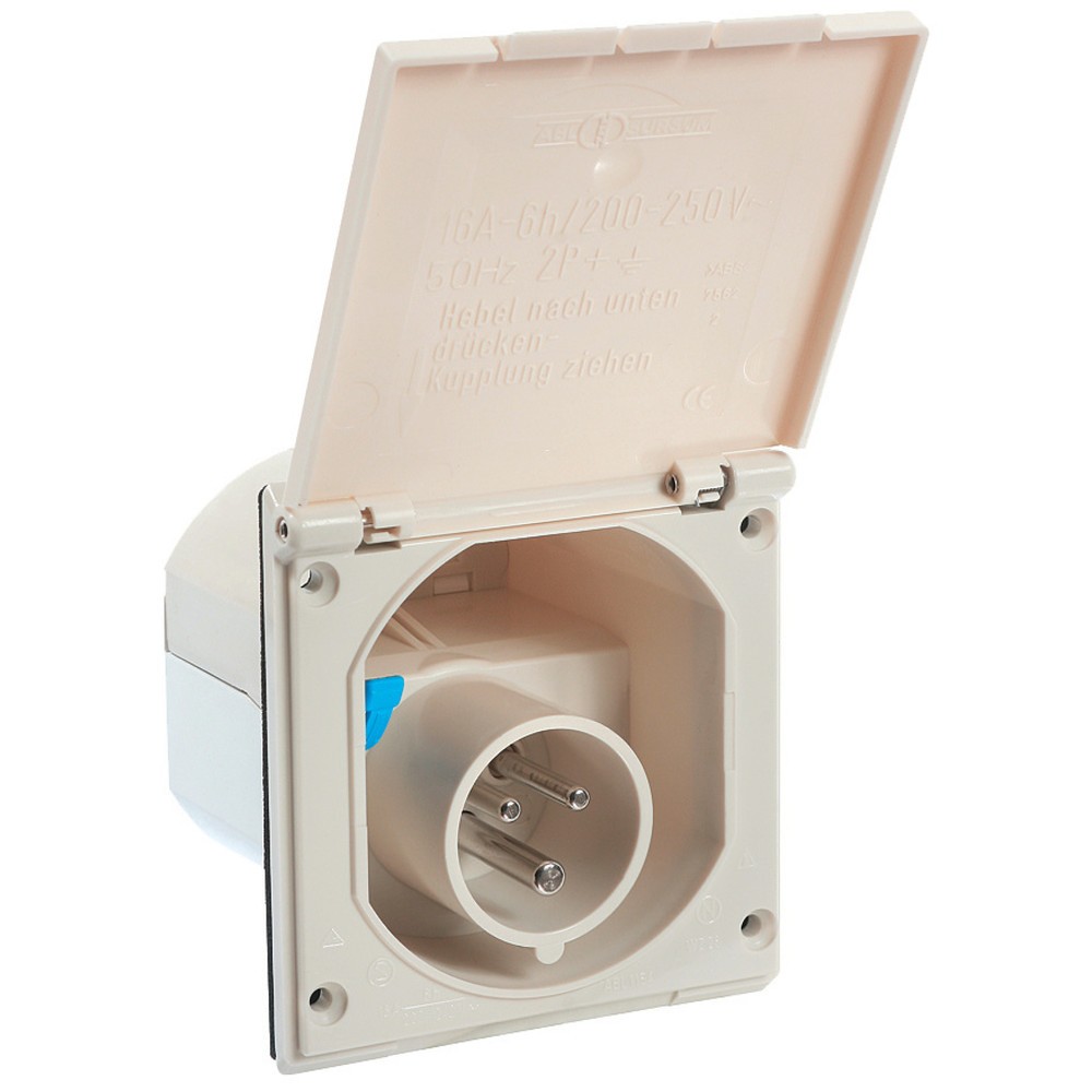 Produktabbildung: CEE-Caravan-Einspeisungsstecker, weiß