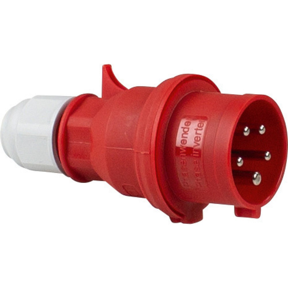 Produktabbildung: CEE-Phasenwenderstecker 400V/16A, rot